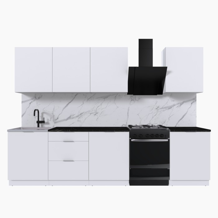 Набор корпусной мебели для кухни " Микс Топ-8" белый премиум/тунис