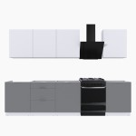 Набор корпусной мебели для кухни " Микс Топ-8" белый премиум/шиншилла серая