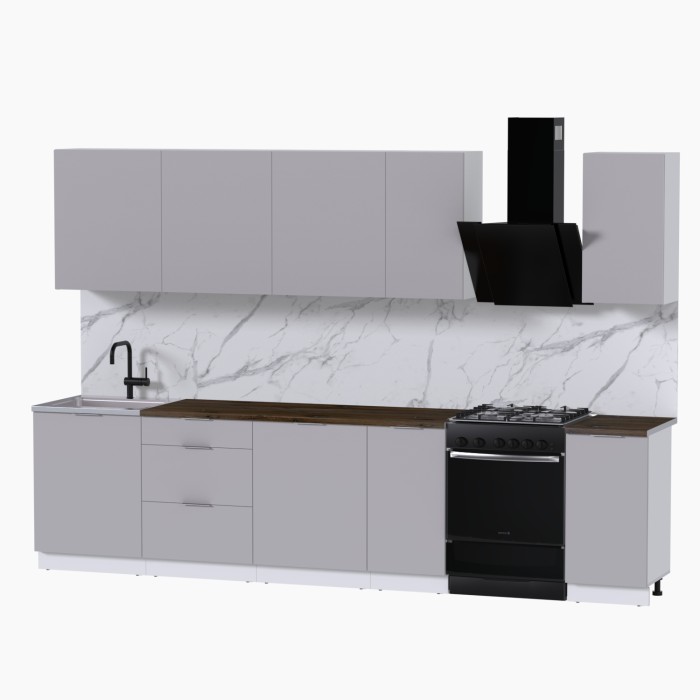 Набор корпусной мебели для кухни " Микс Топ-9" кашемир/ кашемир/дуб флагстаф темный