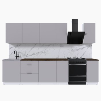 Набор корпусной мебели для кухни " Микс Топ-9" кашемир/ кашемир/дуб флагстаф темный