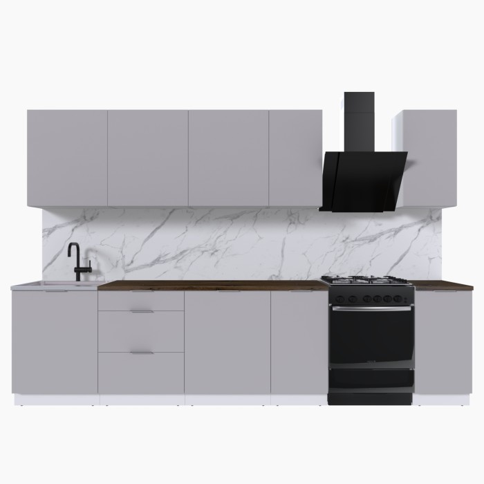 Набор корпусной мебели для кухни " Микс Топ-9" кашемир/ кашемир/дуб флагстаф темный