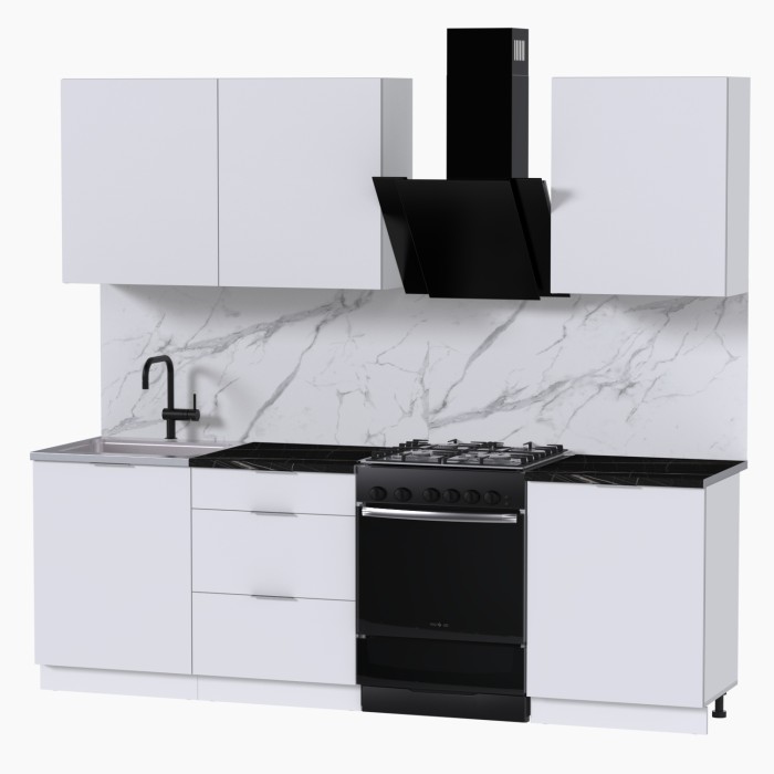 Набор корпусной мебели для кухни " Микс Топ-4" белый премиум/тунис