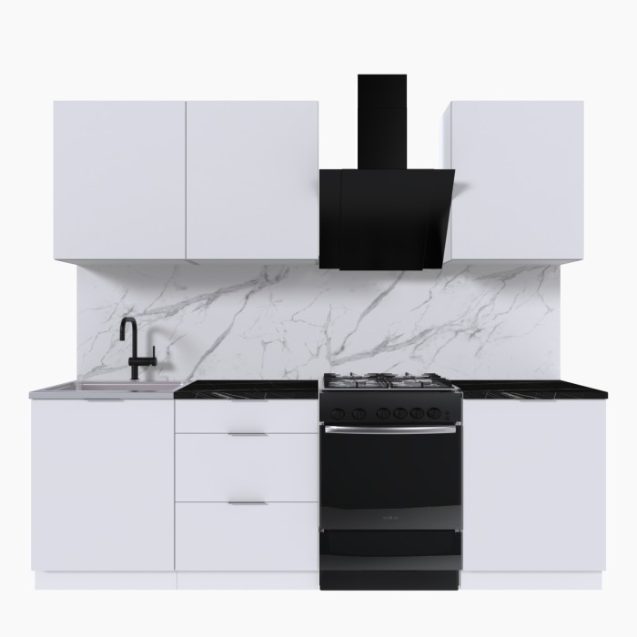 Набор корпусной мебели для кухни " Микс Топ-4" белый премиум/тунис