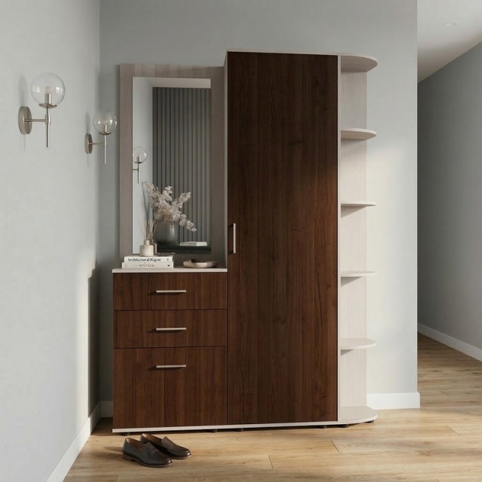 Набор мебели для прихожей "Визит-3" (шимо светлый/дуб венге)