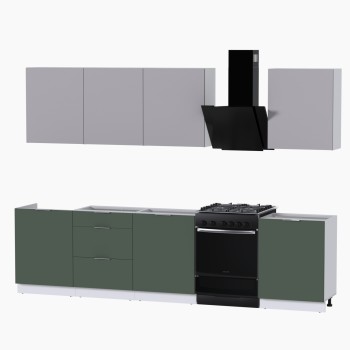 Набор корпусной мебели для кухни " Микс Топ-8" кашемир/дымчато зеленый