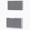 Набор корпусной мебели для кухни " Микс Топ-1" шиншилла серая/ шиншилла серая/