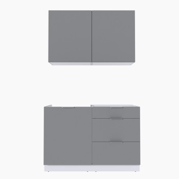 Набор корпусной мебели для кухни " Микс Топ-1" шиншилла серая/ шиншилла серая/