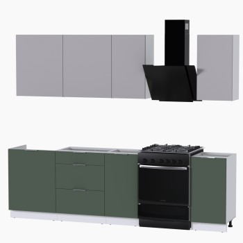 Набор корпусной мебели для кухни " Микс Топ-5" кашемир/дымчато зеленый