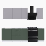 Набор корпусной мебели для кухни " Микс Топ-5" кашемир/дымчато зеленый