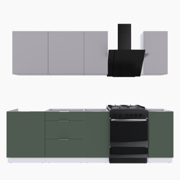 Набор корпусной мебели для кухни " Микс Топ-5" кашемир/дымчато зеленый