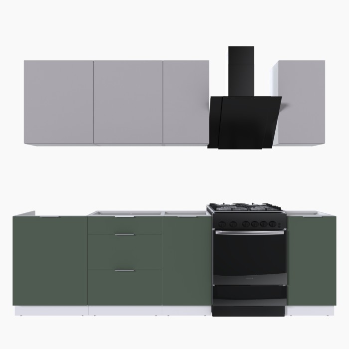 Набор корпусной мебели для кухни " Микс Топ-5" кашемир/дымчато зеленый