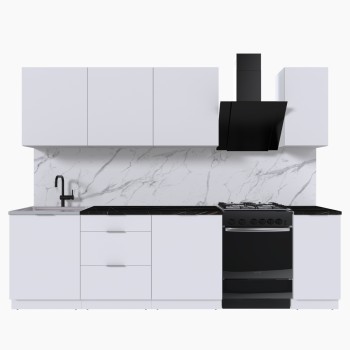 Набор корпусной мебели для кухни " Микс Топ-7" белый премиум/тунис