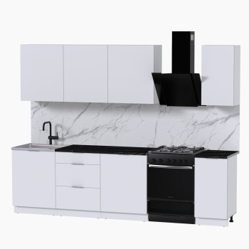 Набор корпусной мебели для кухни " Микс Топ-7" белый премиум/тунис