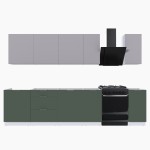 Набор корпусной мебели для кухни " Микс Топ-9" кашемир/дымчато зеленый