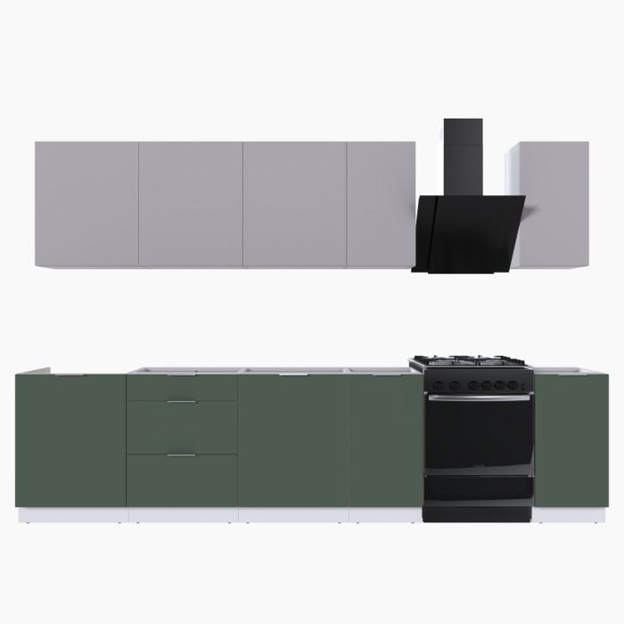 Набор корпусной мебели для кухни " Микс Топ-9" кашемир/дымчато зеленый