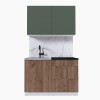 Набор корпусной мебели для кухни " Микс Топ-1" дымчато зеленый/ дуб крафт табачный/тунис