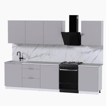 Набор корпусной мебели для кухни " Микс Топ-8" кашемир/ кашемир/мрамор марквина