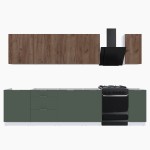 Набор корпусной мебели для кухни " Микс Топ-9" дуб крафт табачный/дымчато зеленый