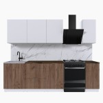 Набор корпусной мебели для кухни " Микс Топ-6" белый премиум/дуб крафт табачный/дуб флагстаф темный