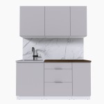 Набор корпусной мебели для кухни " Микс Топ-2" кашемир/ кашемир/дуб флагстаф темный