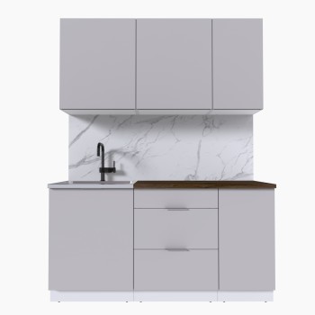 Набор корпусной мебели для кухни " Микс Топ-2" кашемир/ кашемир/дуб флагстаф темный