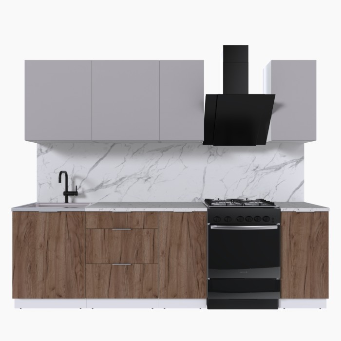 Набор корпусной мебели для кухни " Микс Топ-5" кашемир/дуб крафт табачный/мрамор марквина