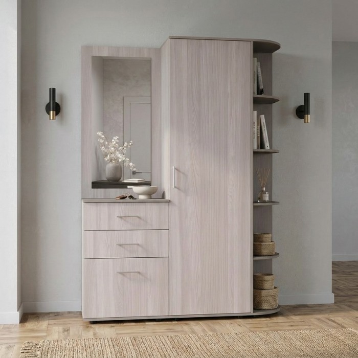 Набор мебели для прихожей "Визит-3" (шимо светлый)
