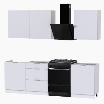 Набор корпусной мебели для кухни " Микс Топ-4" белый премиум