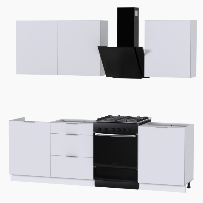 Набор корпусной мебели для кухни " Микс Топ-4" белый премиум