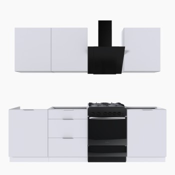 Набор корпусной мебели для кухни " Микс Топ-4" белый премиум