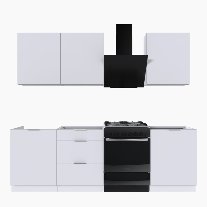 Набор корпусной мебели для кухни " Микс Топ-4" белый премиум