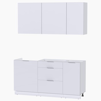 Набор корпусной мебели для кухни " Микс Топ-2" белый премиум