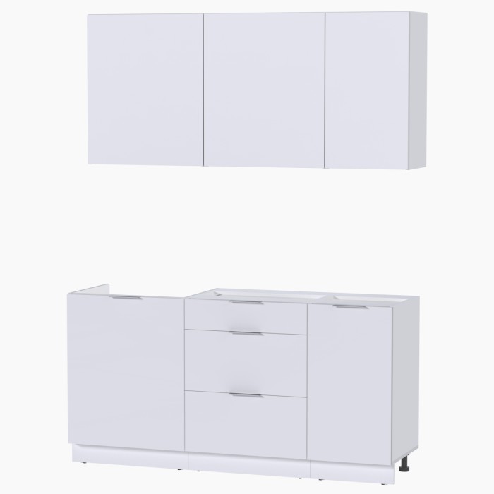 Набор корпусной мебели для кухни " Микс Топ-2" белый премиум