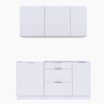 Набор корпусной мебели для кухни " Микс Топ-2" белый премиум