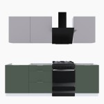 Набор корпусной мебели для кухни " Микс Топ-4" кашемир/дымчато зеленый