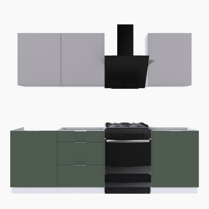 Набор корпусной мебели для кухни " Микс Топ-4" кашемир/дымчато зеленый