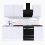 Набор корпусной мебели для кухни " Микс Топ-3" белый премиум/дуб флагстаф темный