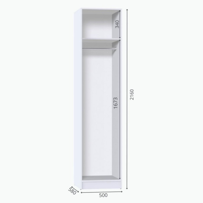 Шкаф для одежды МР-04 (580 ) дуб крафт золотой