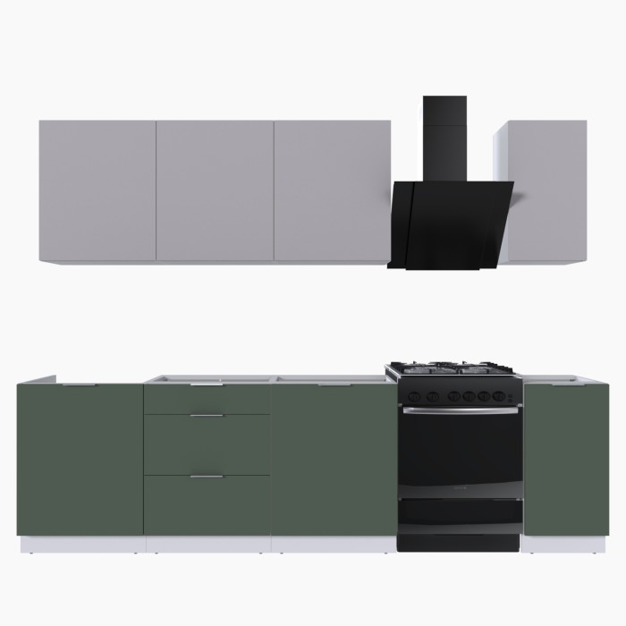Набор корпусной мебели для кухни " Микс Топ-7" кашемир/дымчато зеленый