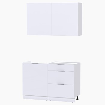 Набор корпусной мебели для кухни " Микс Топ-1" белый премиум