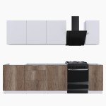 Набор корпусной мебели для кухни " Микс Топ-7" белый премиум/дуб каньон