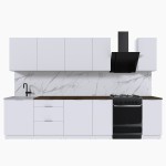 Набор корпусной мебели для кухни " Микс Топ-9" белый премиум/дуб флагстаф темный