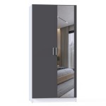 Шкаф для одежды МР-06 (580, 1 зеркало) графит серый