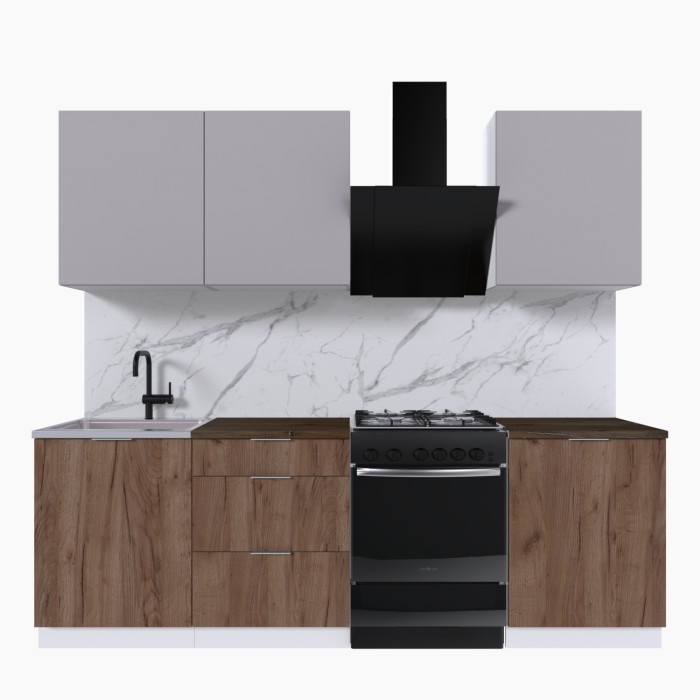 Набор корпусной мебели для кухни " Микс Топ-4" кашемир/дуб крафт табачный/дуб флагстаф темный