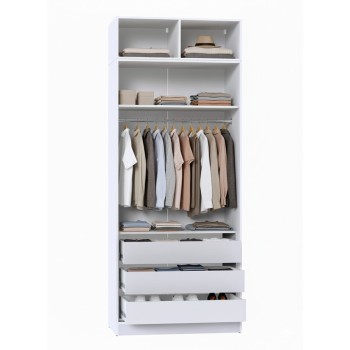 Шкаф для одежды МР-28 (580 ) белый премиум