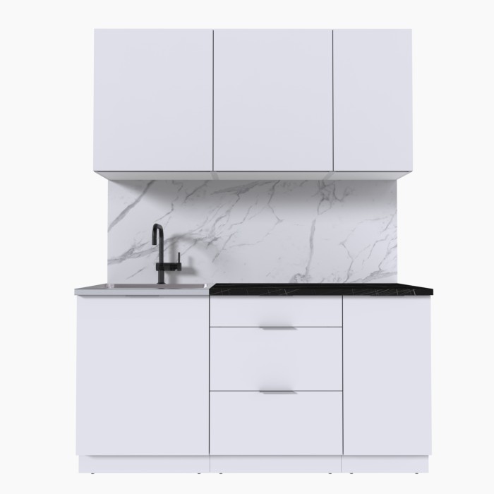 Набор корпусной мебели для кухни " Микс Топ-2" белый премиум/тунис