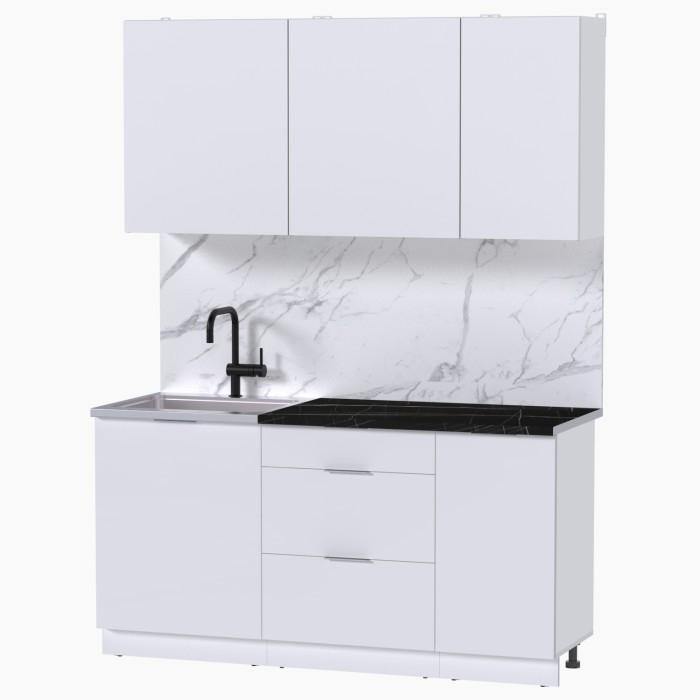 Набор корпусной мебели для кухни " Микс Топ-2" белый премиум/тунис