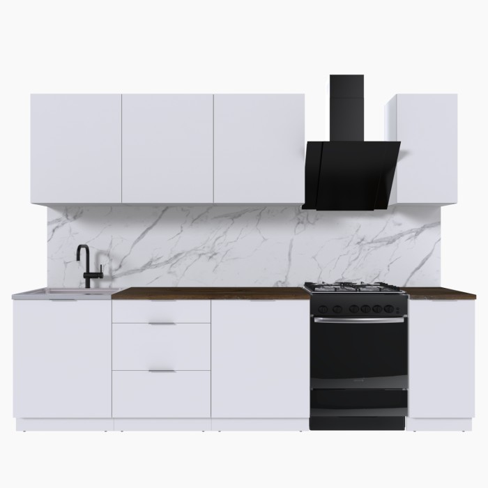 Набор корпусной мебели для кухни " Микс Топ-7" белый премиум/дуб флагстаф темный