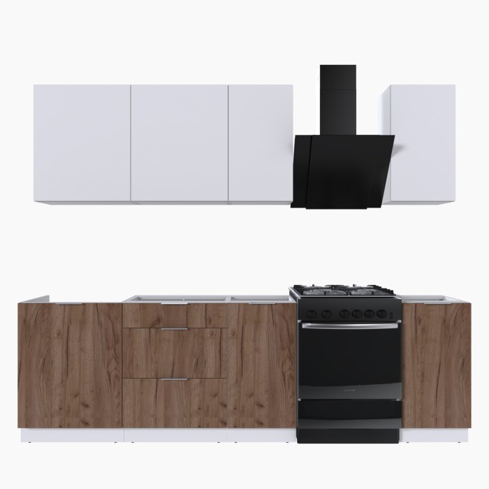 Набор корпусной мебели для кухни " Микс Топ-5" белый премиум/дуб крафт табачный