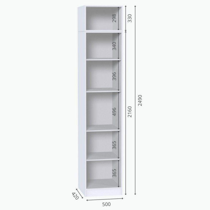 Шкаф МР-21 (420 ) графит серый